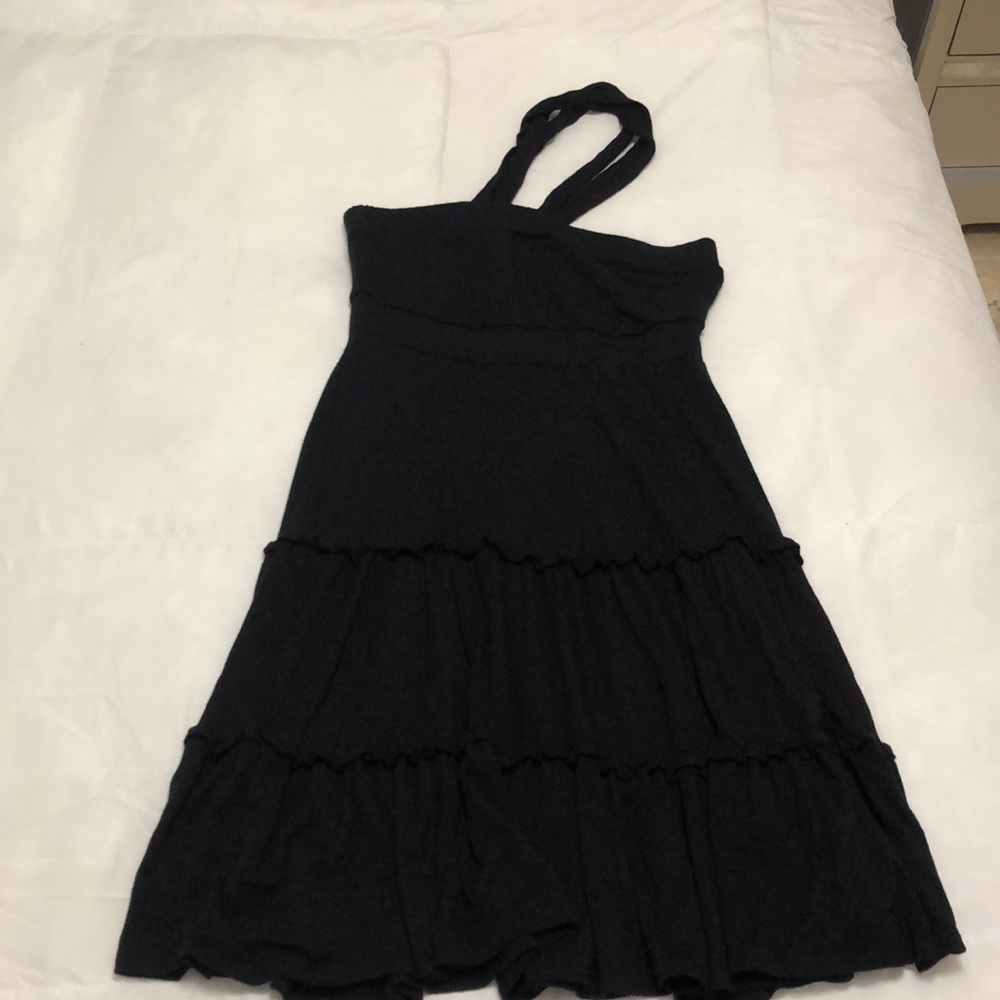 Black strapless dress
